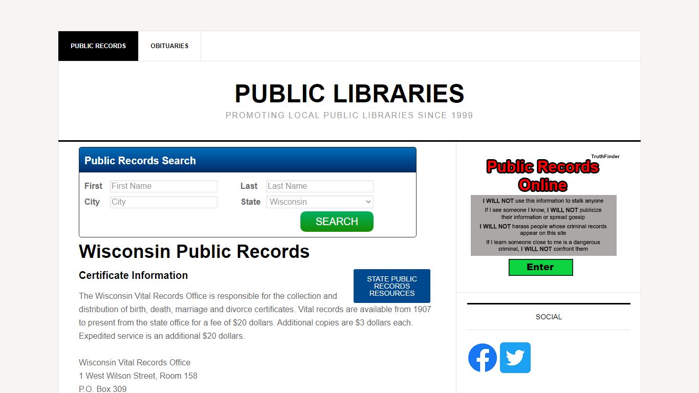 Wisconsin Public Records